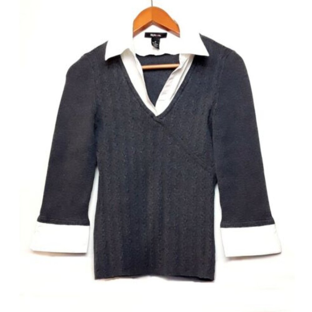Style & Co. Gray Knit Sweater